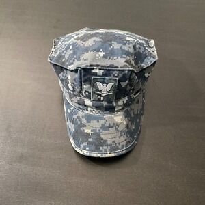 US Navy Cap Working Utility Digital‎ Camo Hat NWU Type III Military Issue Blue